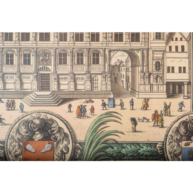 Wood Jean Frosne Hôtel De Ville De Paris Engraving, Louvre Chalcographie, Framed For Sale - Image 7 of 12