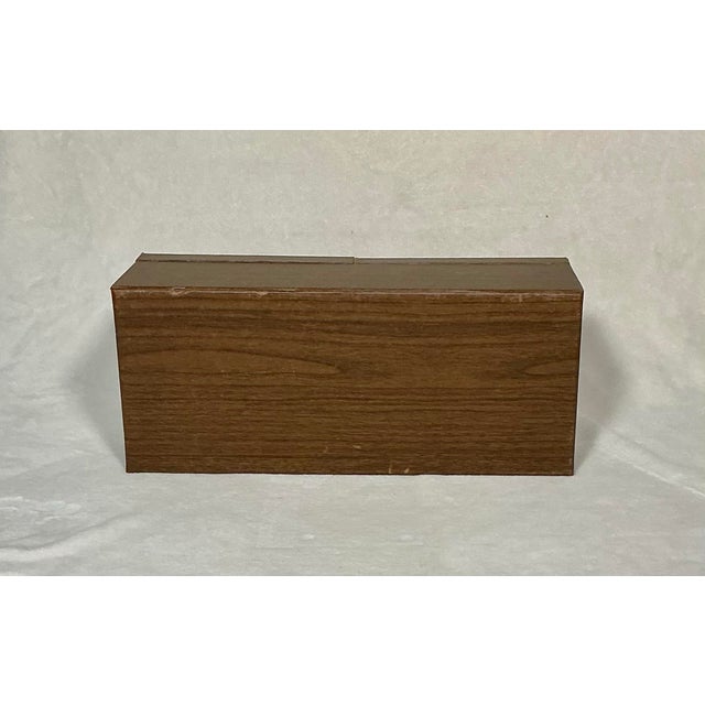 Brown Vintage Mid-Century Cassette Tapes Storage Case "Encyclopedia of Music" Books For Sale - Image 8 of 12