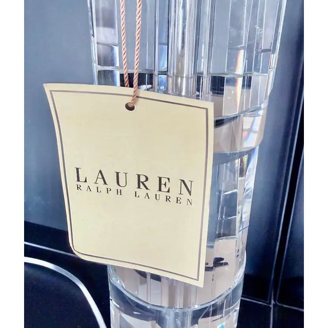 Glass Ralph Lauren Faceted Crystal Table Lamps, Pair For Sale - Image 7 of 7