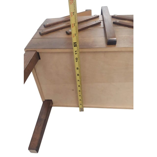 Mid 20th Century Strommen Bruk Hamar Norway Mid-Century Modern Wooden Sewing Cabinet For Sale - Image 9 of 12