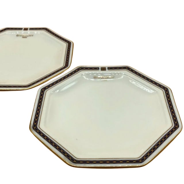 1990s 1990s Givenchy Paris Octagonal Porcelain Side Dishes - a Pair For Sale - Image 5 of 5