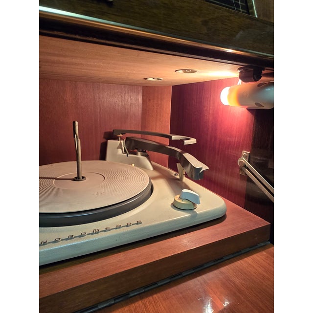 Radiobar Corp. and Philco 1960s MCM Nordmende Caruso Radio Record Player Cabinet - West Germany For Sale - Image 4 of 14