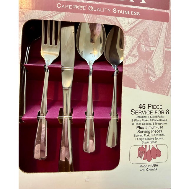 Silver Oneida Artesia Quality Stainless Silverware For Sale - Image 8 of 12