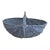 Early 20th Century American Blue Splint Oak Gathering Basket For Sale