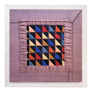 1920's Mini Pieced Pieced Delectable Mountains Doll Quilt