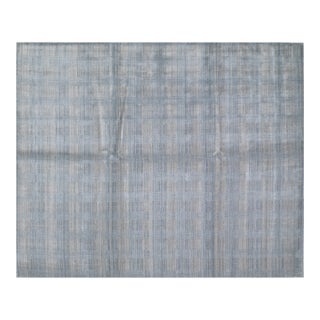 Early 21st Century Modern Minimalist Hand Knotted Bamboo Rug With Soft Texture,8'X10' For Sale
