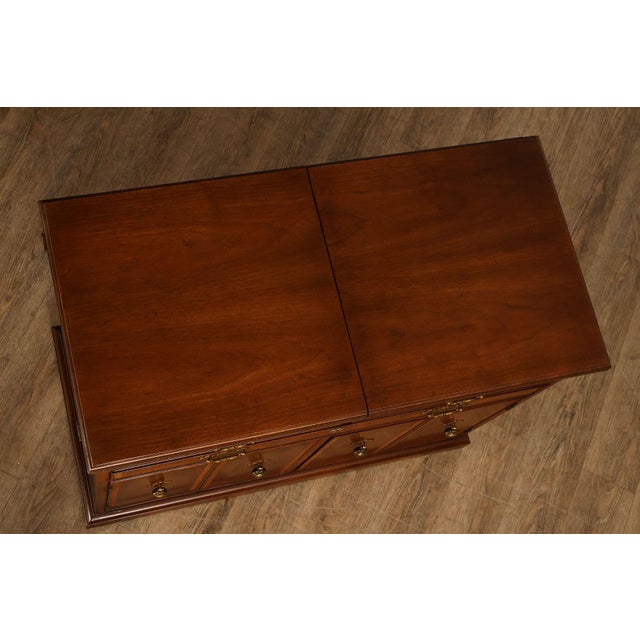 Brown Henredon 18th Century Portfolio Georgian Style Walnut Server For Sale - Image 8 of 18