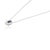 Metal Vintage-Inspired Blue Sapphire & Diamond Floral Pendant Necklace 14k White Gold For Sale - Image 7 of 14
