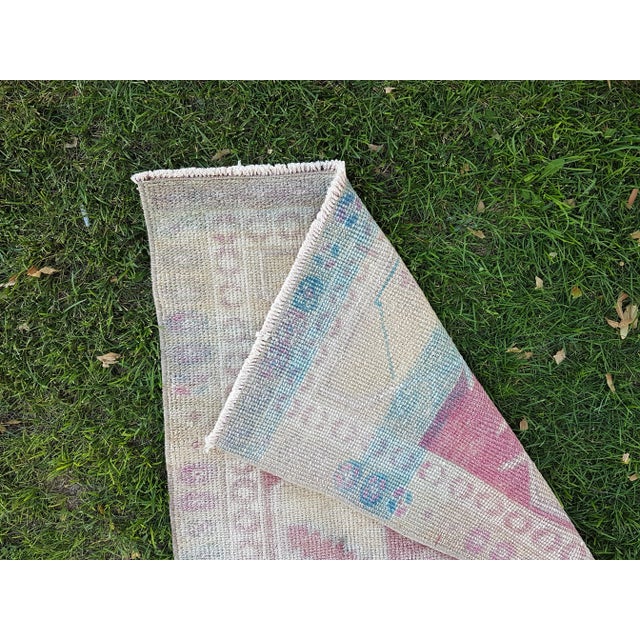 Mid 20th Century Faded Vintage Herki Runner - Designer Carpet For Sale - Image 12 of 12