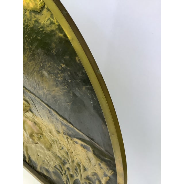 1950s Mid-Century Repoussé Birddog Fire Screen For Sale - Image 5 of 8