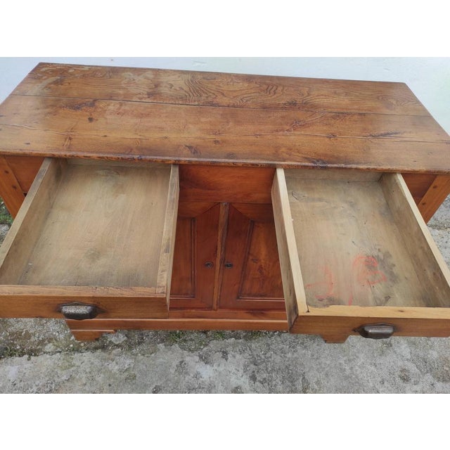 Parisian Oak Buffet with 2 Drawers For Sale - Image 13 of 15