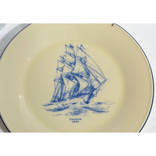 Ceramic 1950 Lenox Special Galatea 1854 Decorative Display Porcelain Plate 24k Gold Wall Hanger For Sale - Image 7 of 12