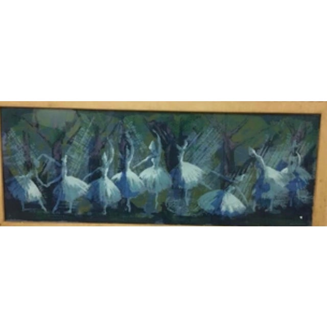 Vintage Ann Cochran Ballerina, Ballet, "Original Serigraph" – Classic Art Series – Large Mid-Century Framed Wall Art For Sale - Image 10 of 10
