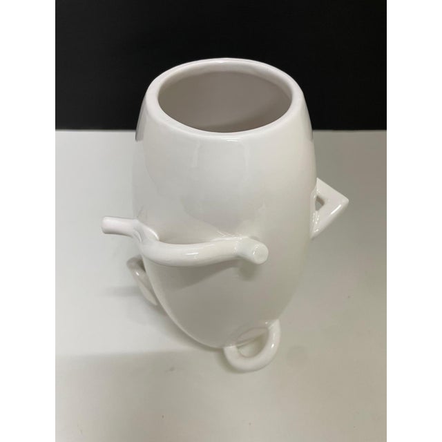 Deabaltea Vase in White Glazed Clay by Alessandro Mendini for Zanotta, 2010s For Sale - Image 3 of 9