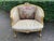c.1900 French Marquise Gold Beech Velvet Loveseat For Sale - Image 13 of 13