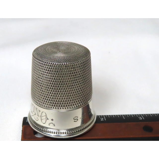 Antique Sterling Silver "Only a Thimble Full" Motto Giant Sewing Thimble Shot Glass For Sale - Image 12 of 13