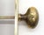 Late 20th Century Traditional Braided Edge Polished Brass Oval Door Knob Passage Set For Sale - Image 6 of 6