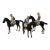 Vintage American Cast Metal Racehorse & Jockey Figures — Set of 3 — Made in u.s.A. For Sale