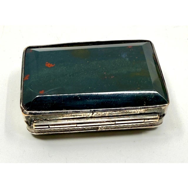 3 Antique Victorian Snuff or Trinket Boxes with Banded and Moss Agate For Sale - Image 9 of 12
