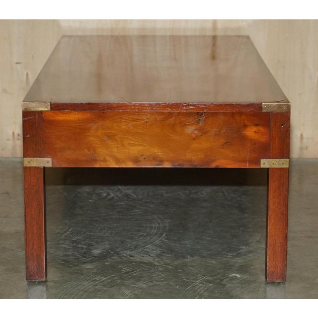 Burr Yew and Elm Military Campaign Coffee Table For Sale - Image 17 of 18