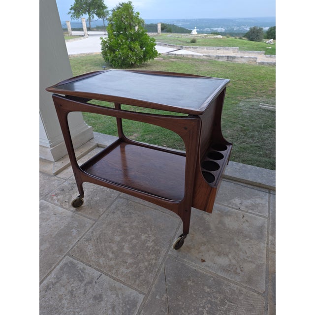 1950s BRDR Dalsgaard 1950's Bar Cart From Denmark For Sale - Image 5 of 17