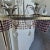 1940's Hollywood Regency Silvered Metal With Amethyst & Pink Cut Austrian Crystal Waterfall Wall Sconces a - Pair For Sale - Image 16 of 18