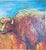 American Late 20th Century Oversized Mid-Century Western Expressionist Bison Buffalo Original Impasto Oil Painting Gallery Wrap Canvas For Sale - Image 3 of 12
