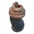 Vintage Handmade Studio Black Red Glaze Brutalist Art Pottery Vase Sculpture For Sale