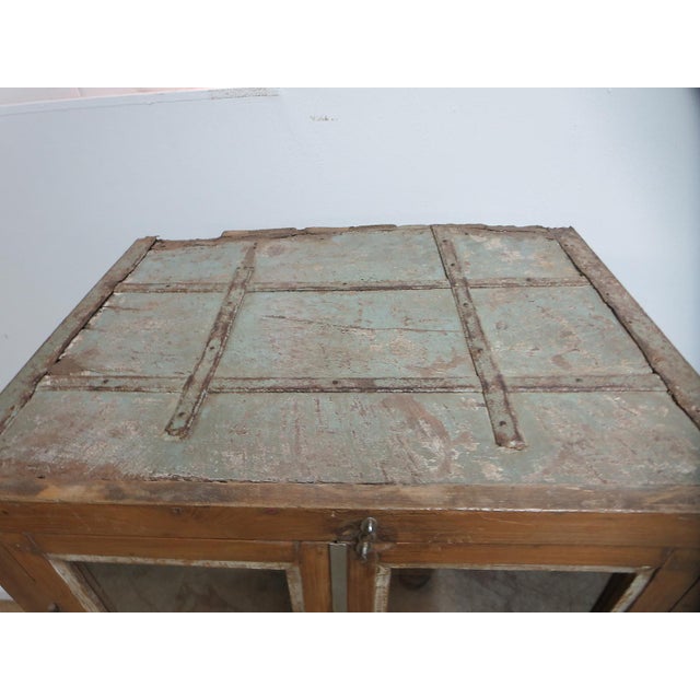 Wood Antique Primitive architectural salvage Hutch China Cabinet Cupboard For Sale - Image 7 of 11