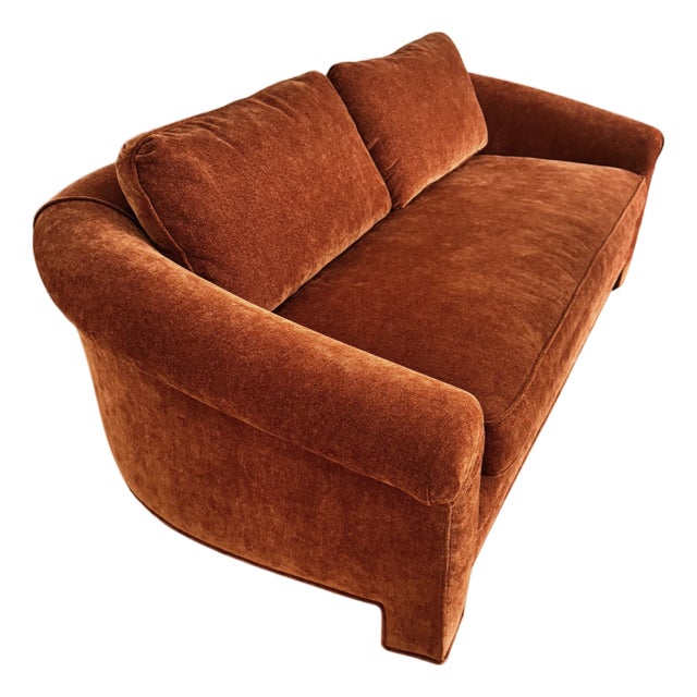 80's Curved Sofa in Style of Vladimir Kagan Directional For Sale
