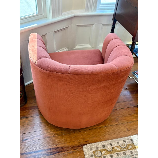 1970s Mid Century Modern Classic Swivel Chairs, Pair For Sale - Image 10 of 11