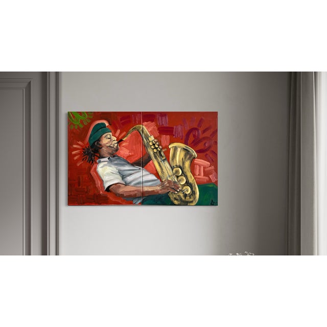 Assemby, Oil on Canvas, Seromo Okoro, (2026) For Sale - Image 4 of 5
