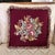 1970s Vintage Burgundy Floral Needlepoint Pillows With Silk Backs, Pair For Sale - Image 5 of 10