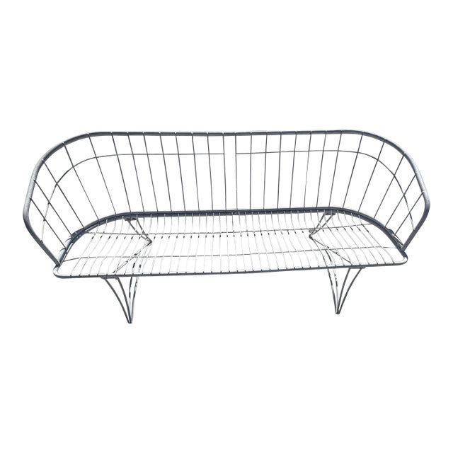Vintage Mid- Century Homecrest Wrought Iron Grenada 3seated Patio Sofa. 1950’s-60’s, Attributed For Sale