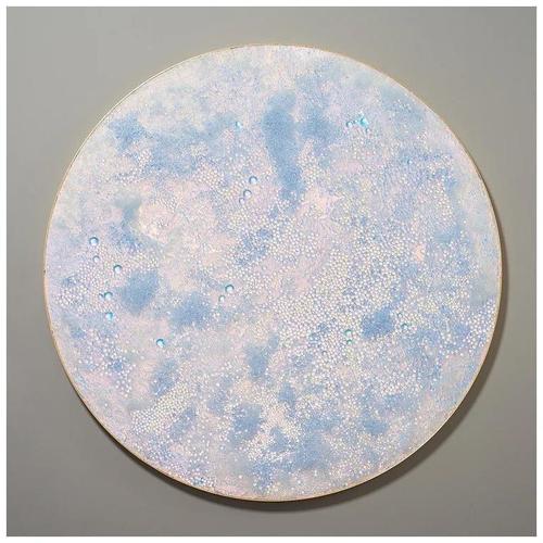 Soap Small Wall Sculpture by Corine Vanvoorbergen Dimensions: Ø 20 cm Materials: Brass, wood, crystal glass & mixed media...