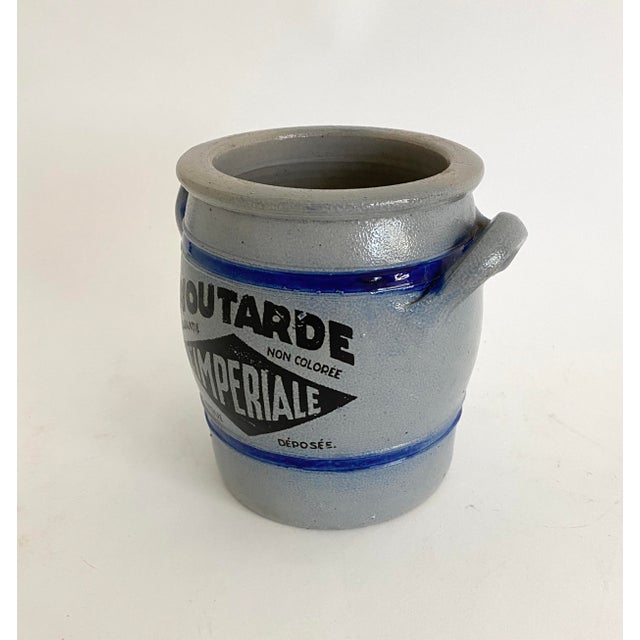 Traditional 1950s Belgian Stoneware Mustard Pot For Sale - Image 3 of 8