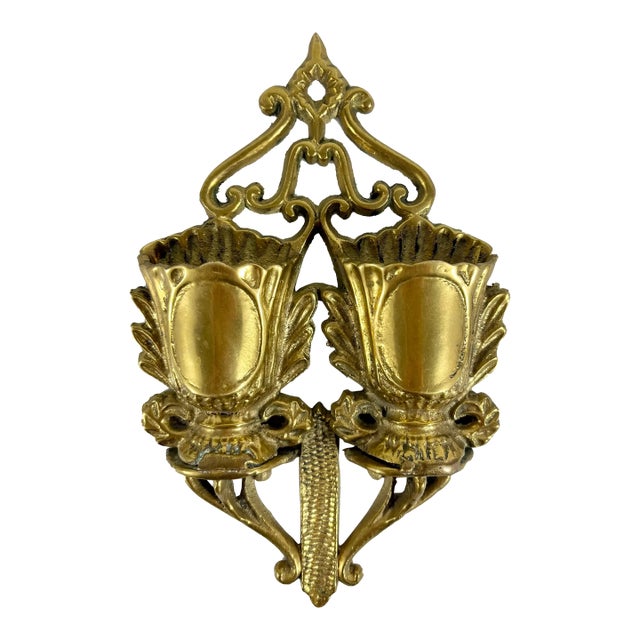 Vintage Brass Match Holder For Sale