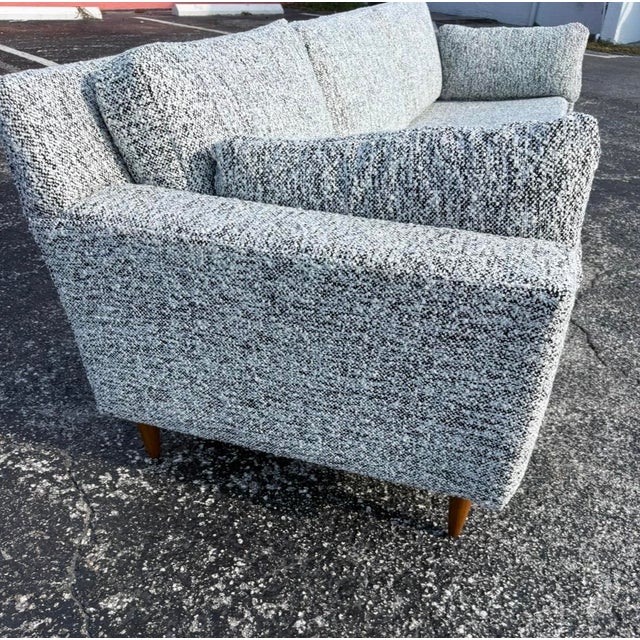 Wood Restored Mid Century Sofa For Sale - Image 7 of 13