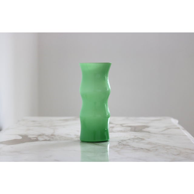 Set of 3 Colorful Murano Style Glass Vases in the Style of Carlo Moretti, Late 20th Century For Sale - Image 10 of 12