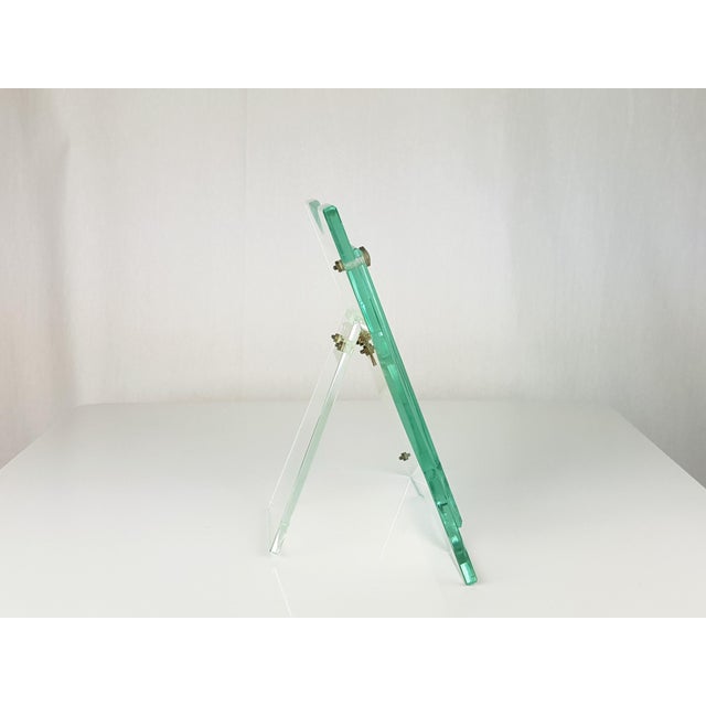 Italian Picture Frame in Cut Glass and Metal, 1950s For Sale - Image 4 of 11
