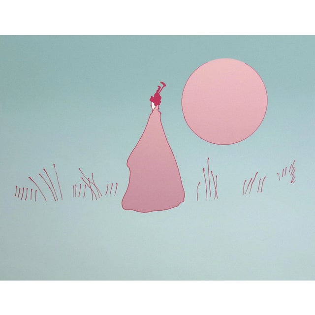 Impressionist Peter Max "Walking in the Garden" Hand Signed Art Serigraph 1979 For Sale - Image 3 of 8