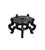 Asian Black Lacquer 5 Curved Legs Round 10.5" Wood Plant Vase Display Stand For Sale - Image 3 of 7
