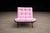 Pink Brazilian Modern Wood Slat & Metal Frame Armchair, Moveis Pallar, 1950s For Sale - Image 8 of 15