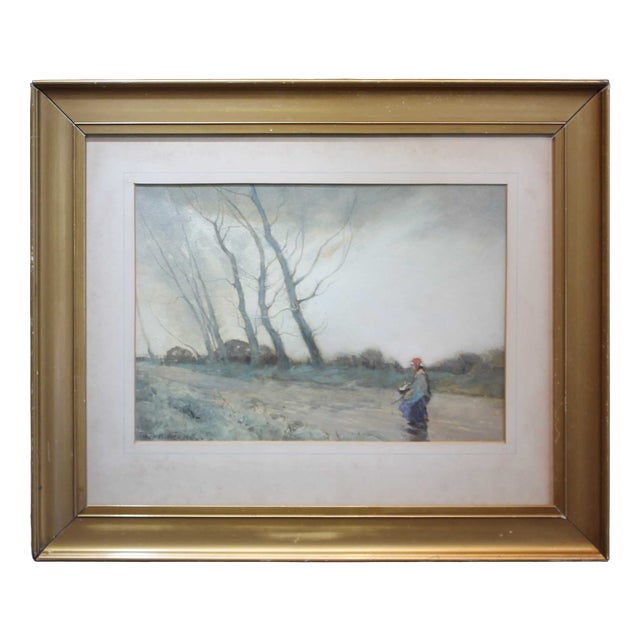 William Tatton Winter, The Wanderer, 1910, Watercolor, Framed For Sale