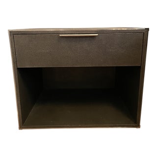 Restoration Hardware Saunderson Shagreen Open Nightstand For Sale