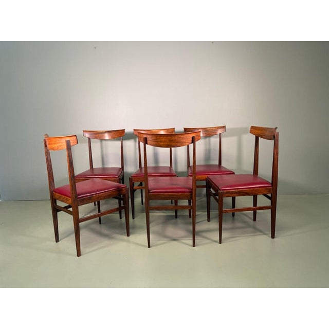 Walnut Chairs from Vittorio Dassi Lissone, 1950, Set of 6 For Sale - Image 4 of 15