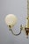 Vintage Art Deco Brass Chandelier with Textured Glass Globes, 1930s For Sale - Image 3 of 12