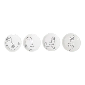 Lucia Canape Plates - Faces, Set of 4