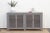 Gray Long Painted Silver Gray Lattice Credenza For Sale - Image 8 of 8