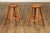 High Quality American Made Pair Of Thomas Moser Cherry Splay Leg, Counter Height Bar Stools. Features Sculpted Round...
